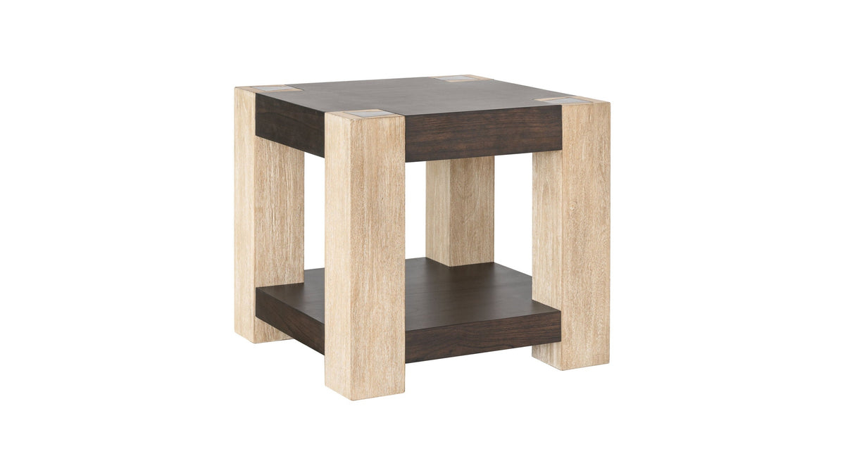 Harmony - End Table - Carbon Mindi / Blonde Acacia