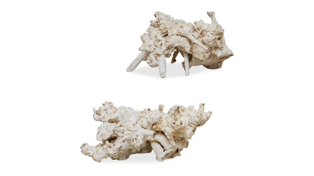 Elemental Root - Outdoor Sculptures Set of 2 - White