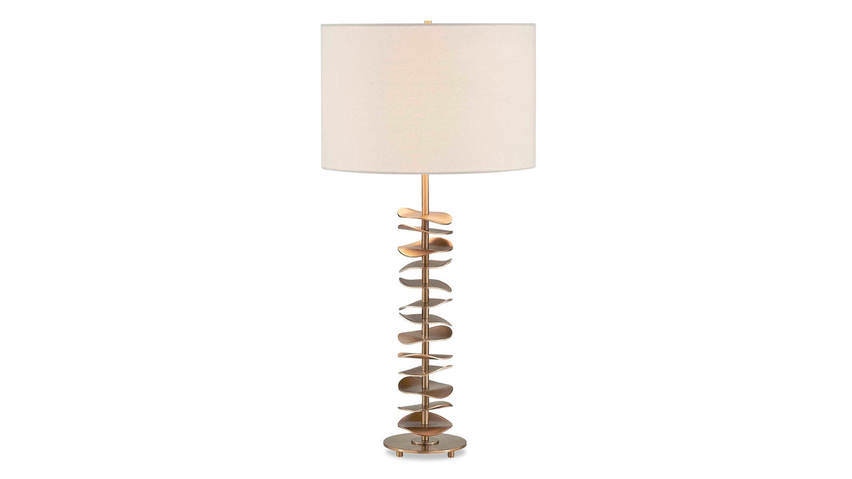 Akoa - Metal Disc Table Lamp - Brass,Gold