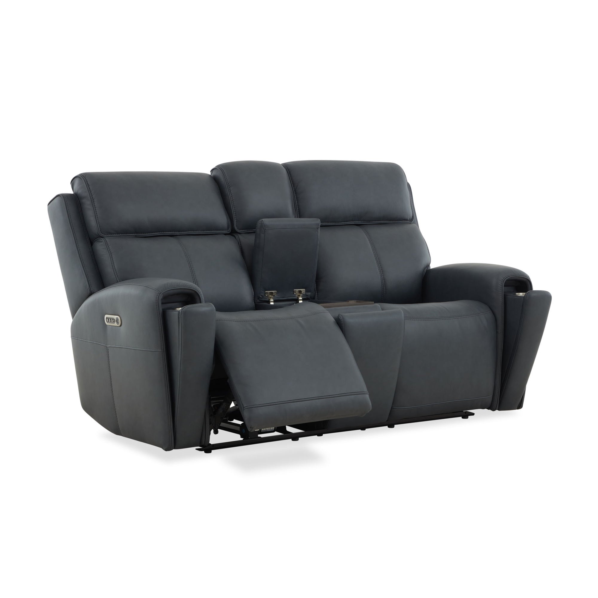 Warren - Power Reclining Loveseat With Console, Power Headrest &amp; Lumbar