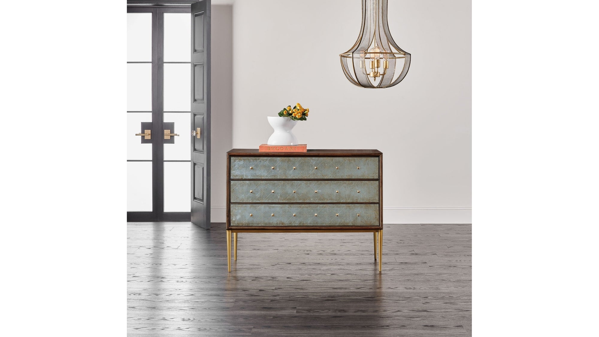 Melange - Estrella 3-Drawer Chest - Dark Brown