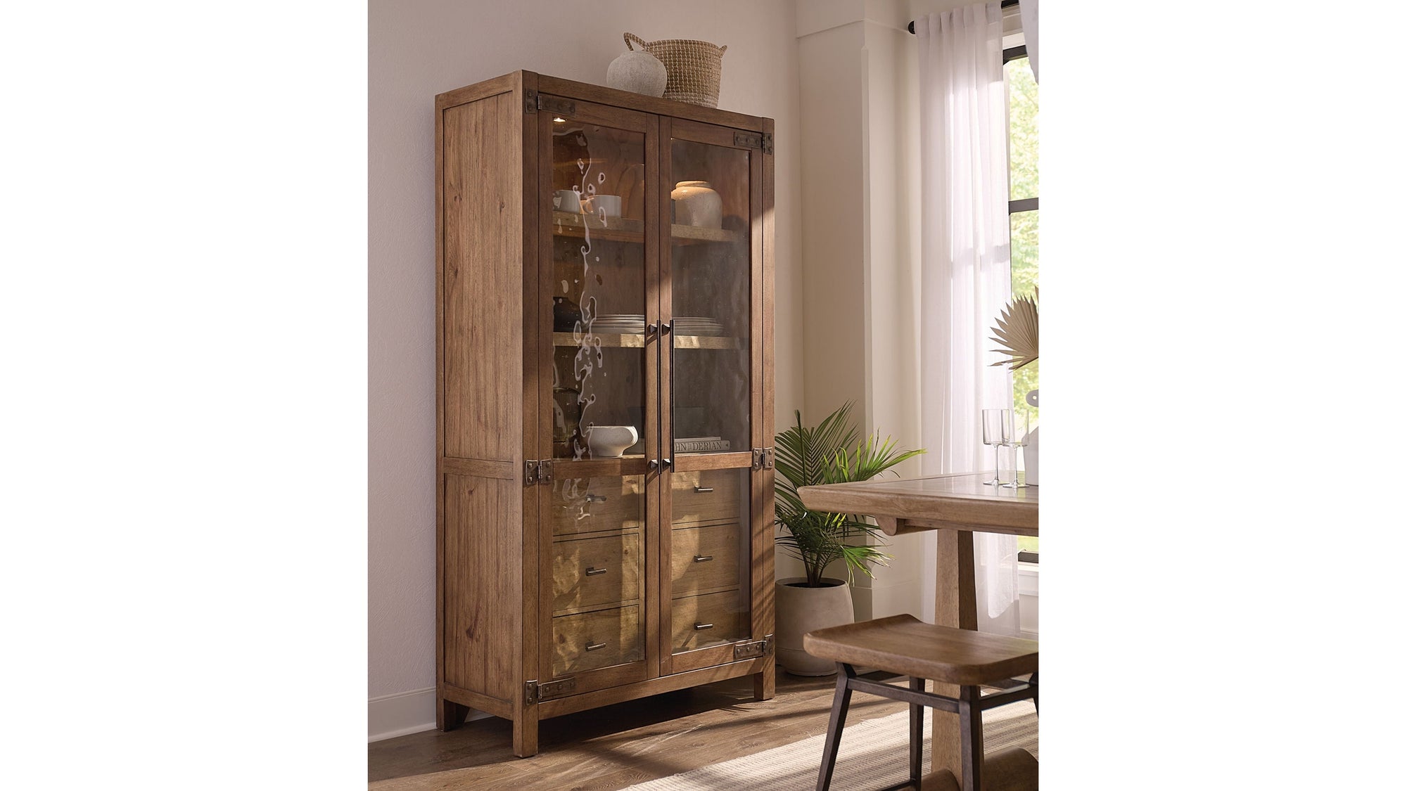 Vineyard Row - Display Cabinet - Light Brown