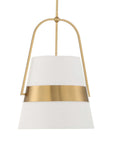 Harness - 1 Light Shade Pendant - White / Gold