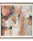 Uphill - Framed Abstract Print - Light Brown