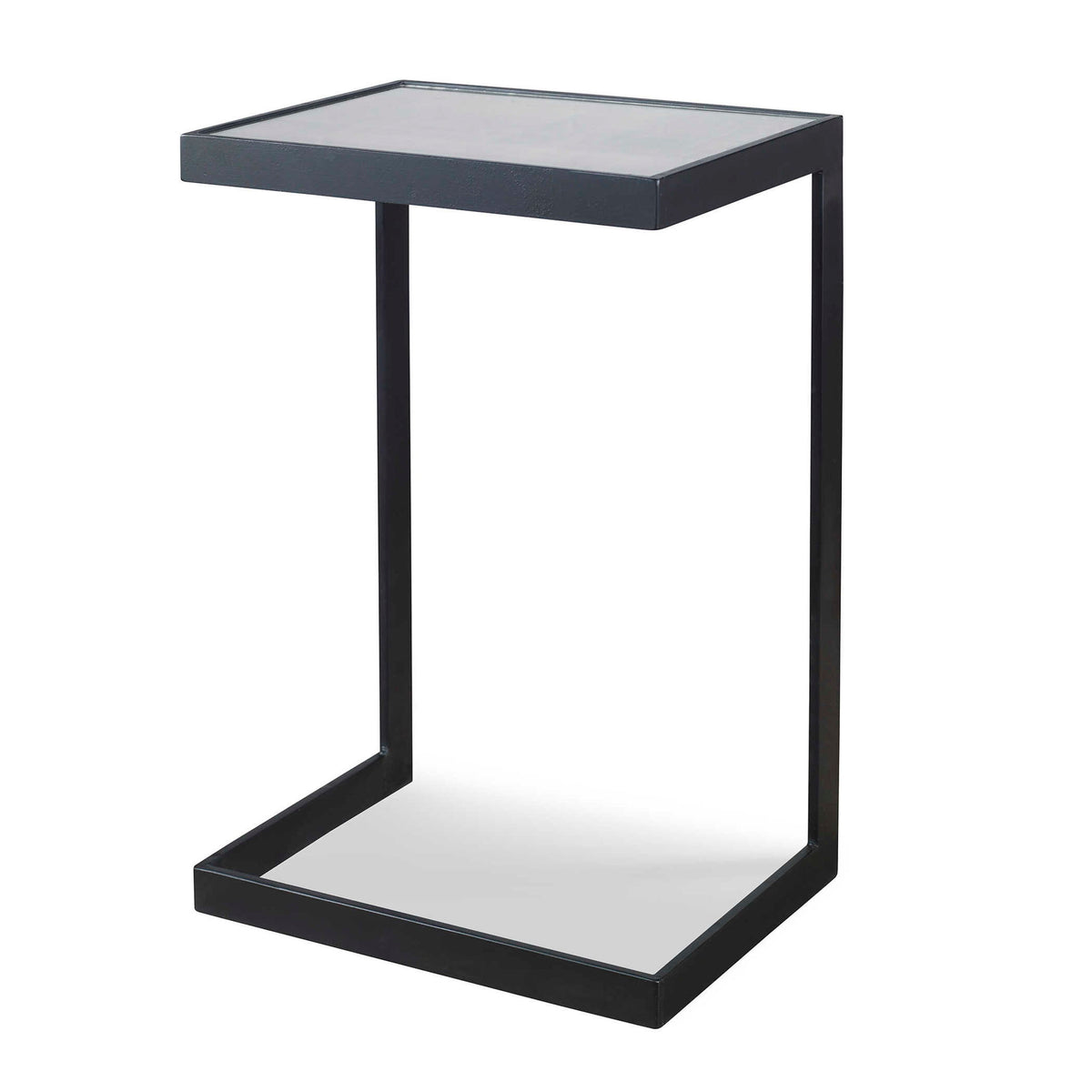 Windell - Cantilever Accent Table - Black &amp; Silver
