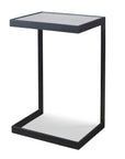 Windell - Cantilever Accent Table - Black & Silver