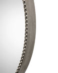 Stefania - Beaded Round Mirror - Silver