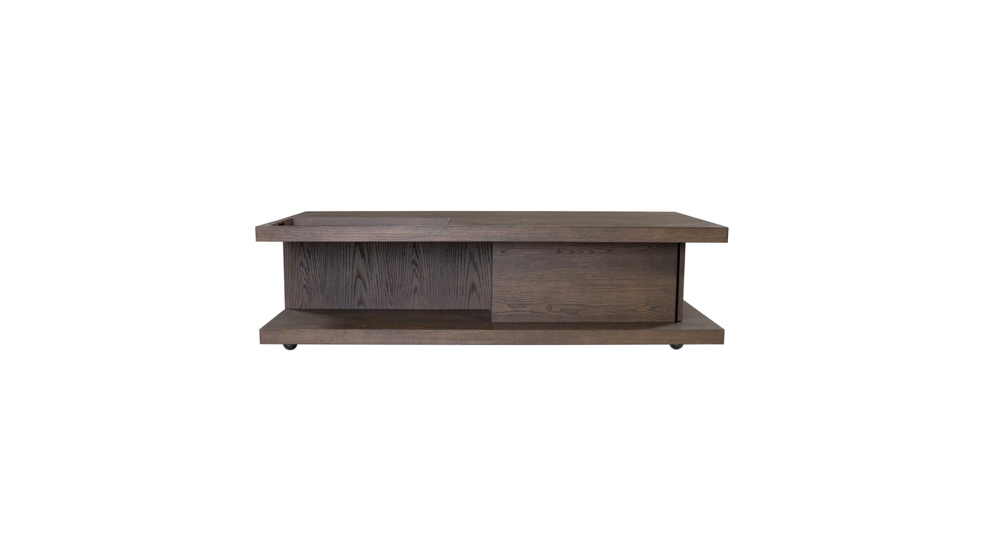 Athens - Rectangular Coffee Table With Casters - Chocolate Brown