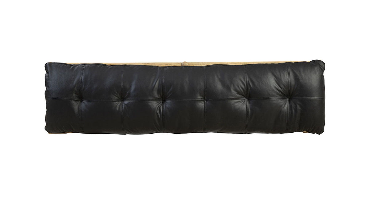 Osborne - Leather Bench - Black / Light Brown