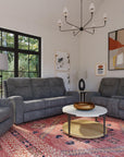 Penn - Transitional Fabric Power Reclining Sofa With Power Headrests & Lumbar