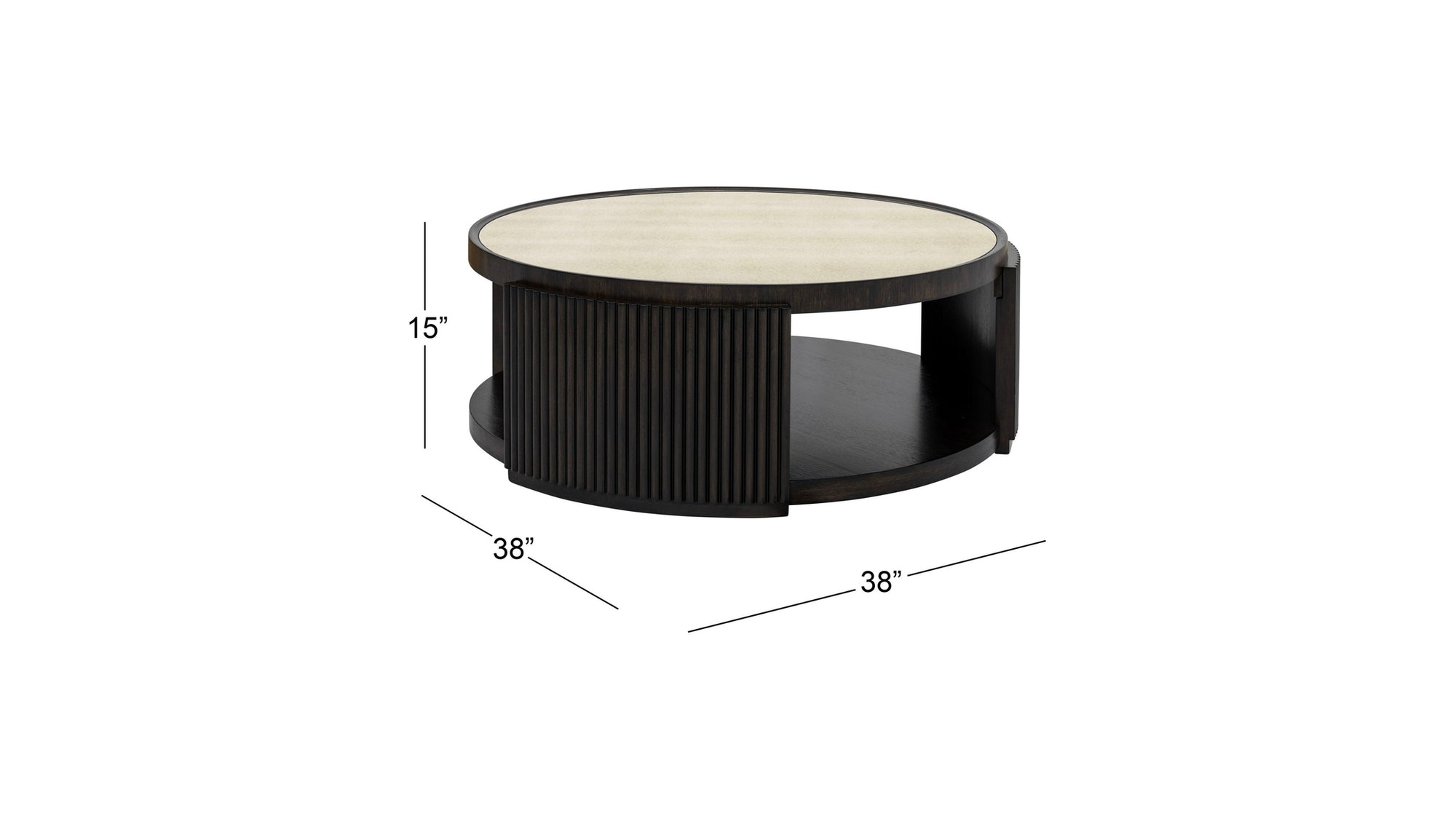 Rivera - Coffee Table - Espresso Oak / Gold