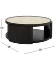 Rivera - Coffee Table - Espresso Oak / Gold