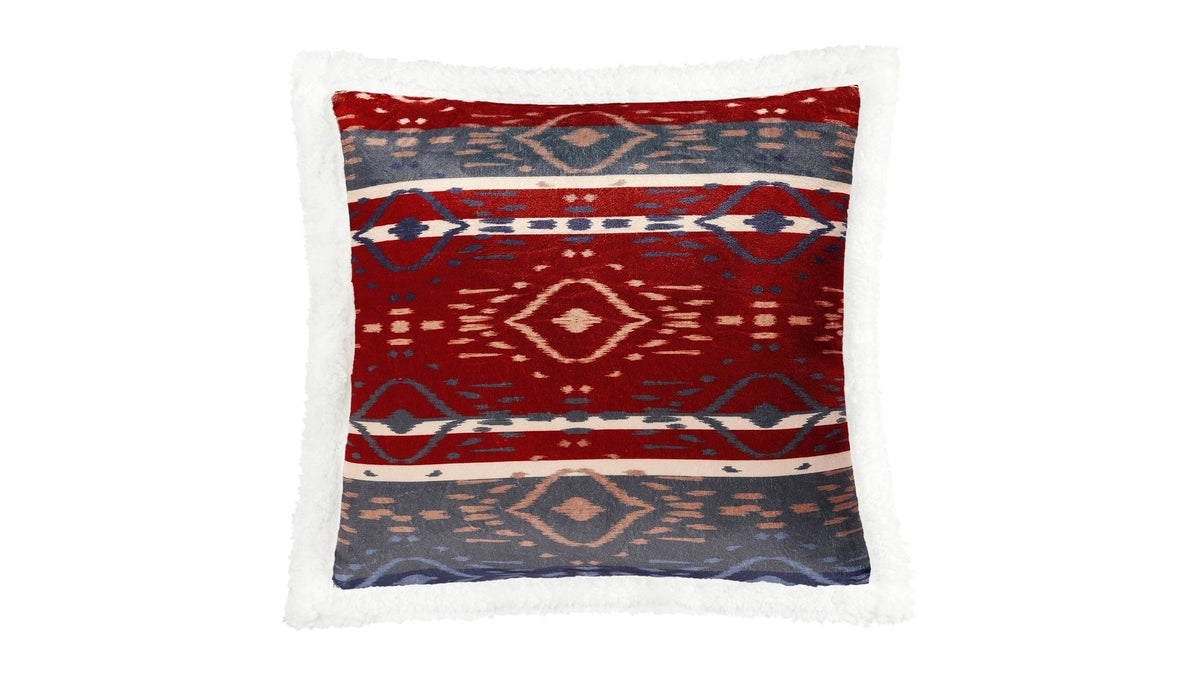 Campfire - Home On The Range Aztec Campfire Sherpa Pillow 6 Per Carton - Multi Color