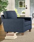 Moxy - Fabric Chair, Rounded Mailbox Arms