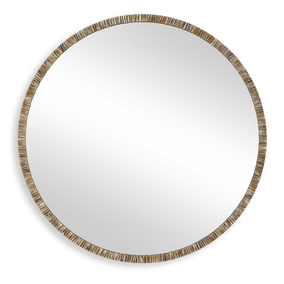 Odeon - Shell Inlay Round Mirror - Bronze