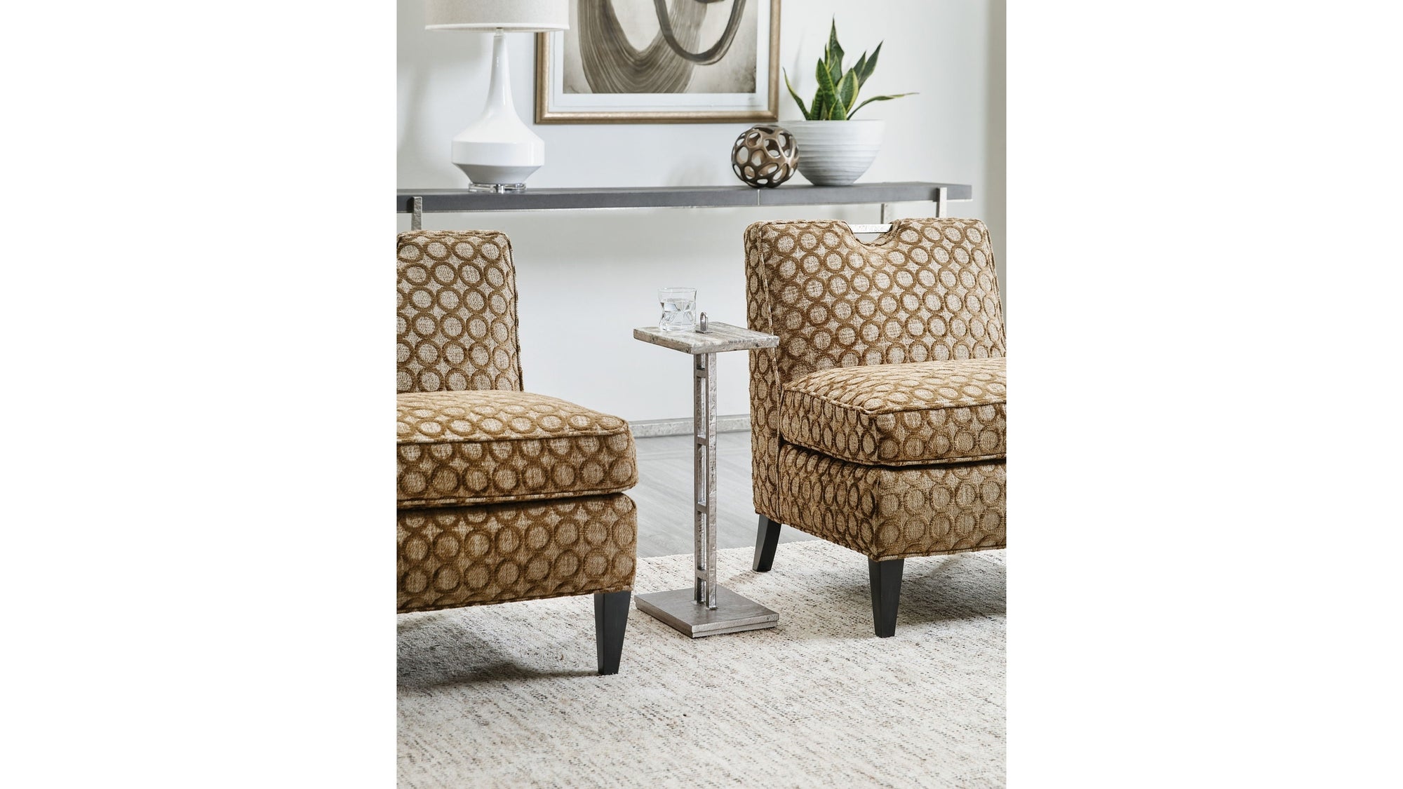 Chapman - Drink Table - Pearl Silver