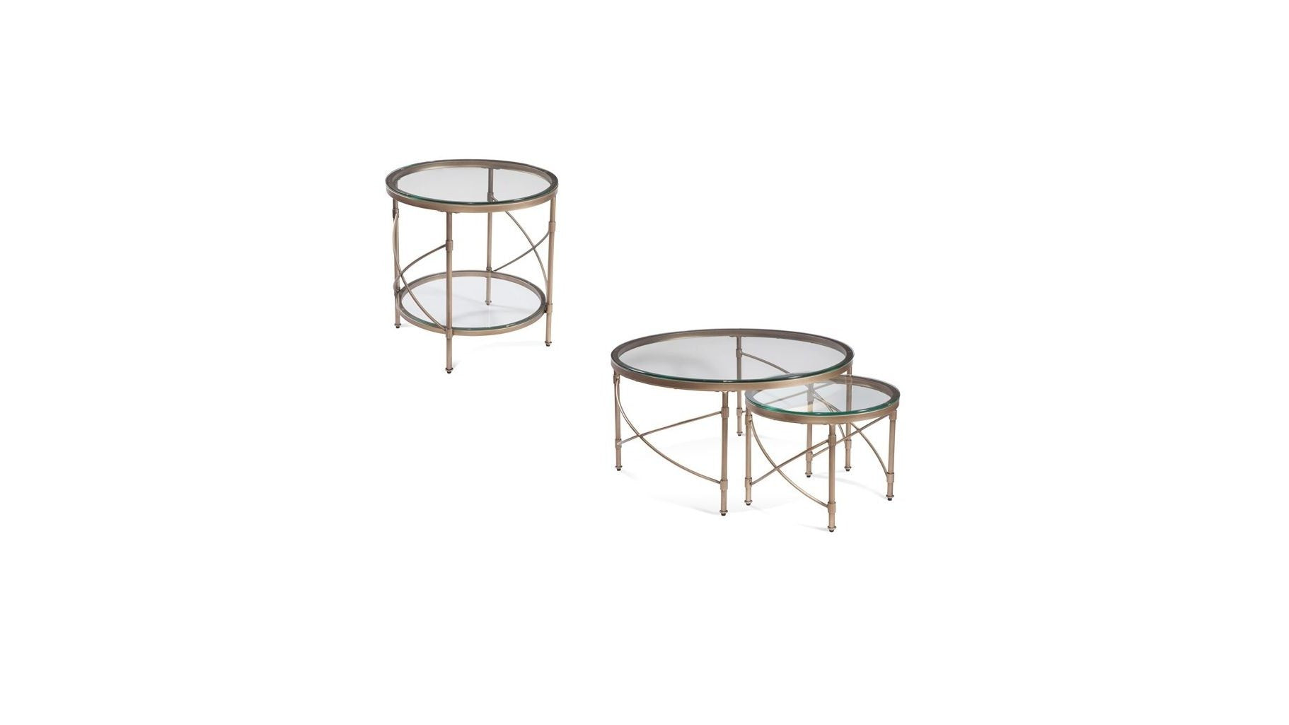 Harrison - Round End Table - Gold