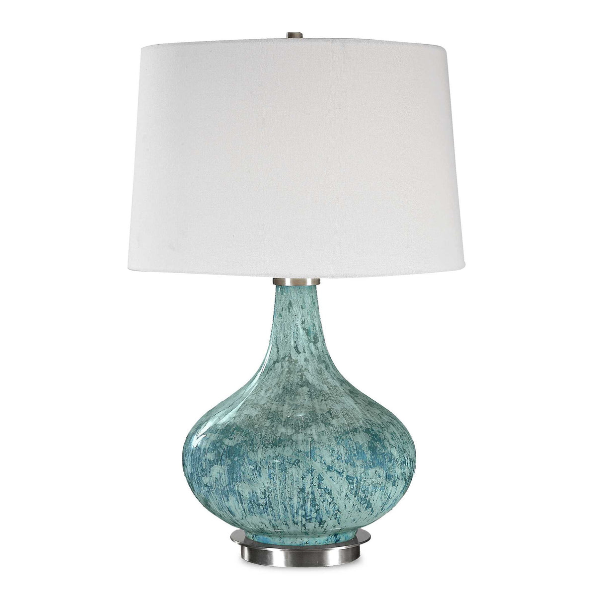Celinda - Glass Lamp - Blue Gray