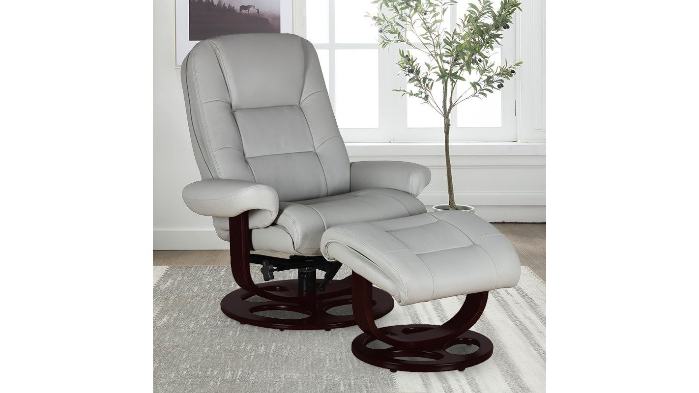 Jacque - Swivel Pedestal Recliner And Ottoman