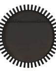 Jael - Round Iron Bands Mirror - Black