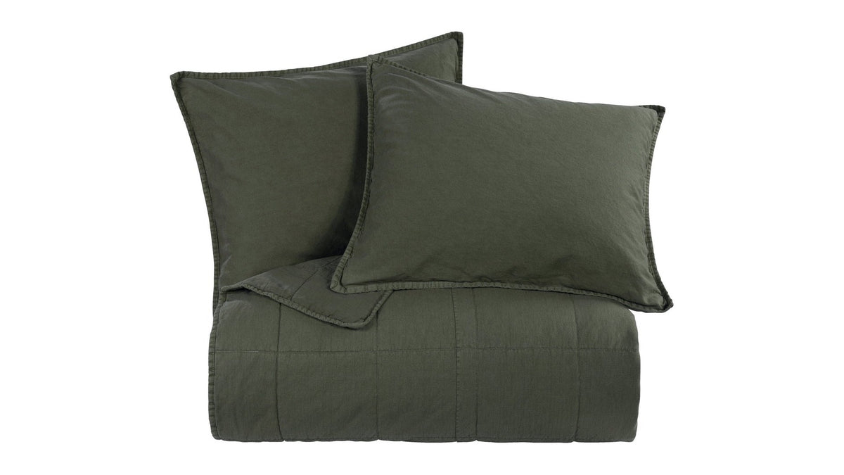 Cotton Canvas - Twin Stonewashed Coverlet Set Set of 2 - Duffle Bag