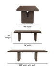 Athens - Rectangular Dining Table - Chocolate Brown