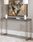 Cardew - Modern Console Table - Silver & Gold
