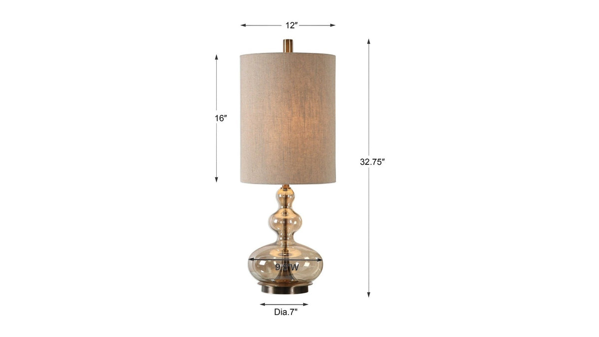 Formoso - Glass Table Lamp - Amber