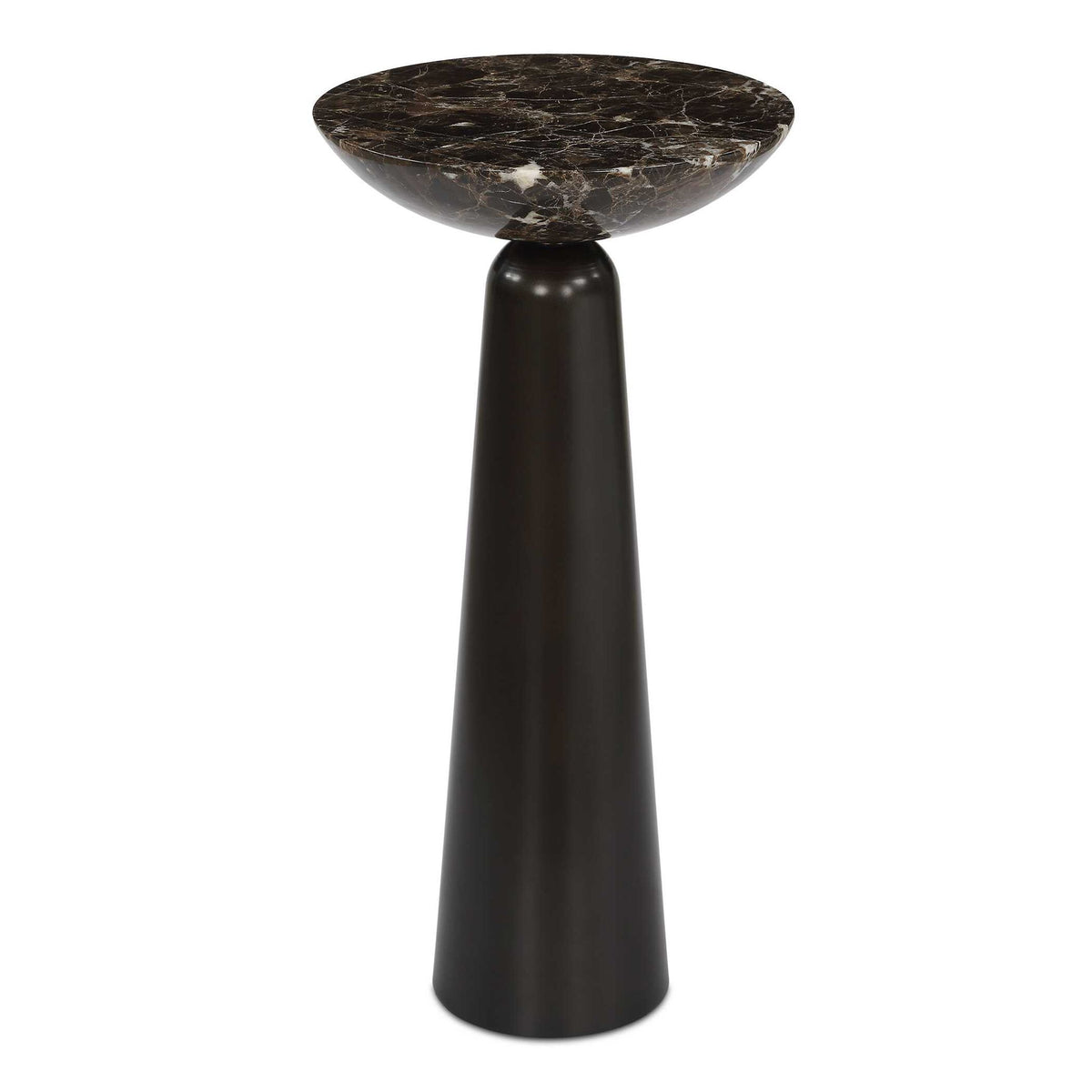 Hastings - Marble Accent Table - Dark Brown