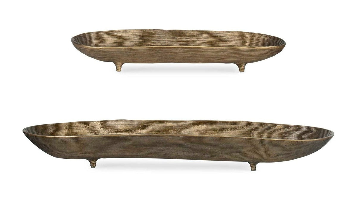 Stratum - Oval Bowls Set of 2 - Brass