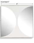 New Moon - Mirrored Wall Decor - White