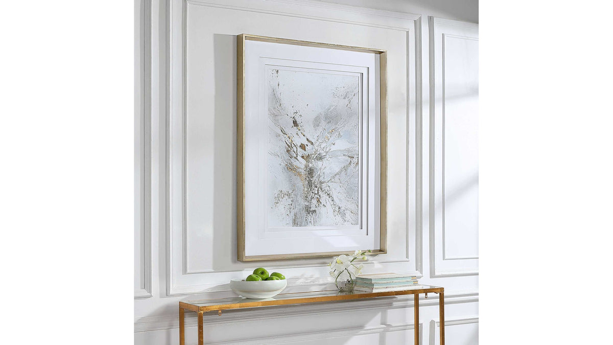 Pathos - Framed Abstract Print - Gold