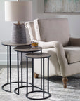Erik - Metal Nesting Tables (Set of 3) - Dark Gray