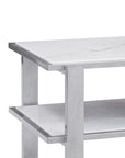 Hessle - Rectangle End Table - Silver