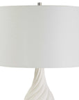 Twisted Swirl - Table Lamp - White