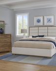 Crafted Oak - Upholstered Bed Headboard, Footboard With Rails