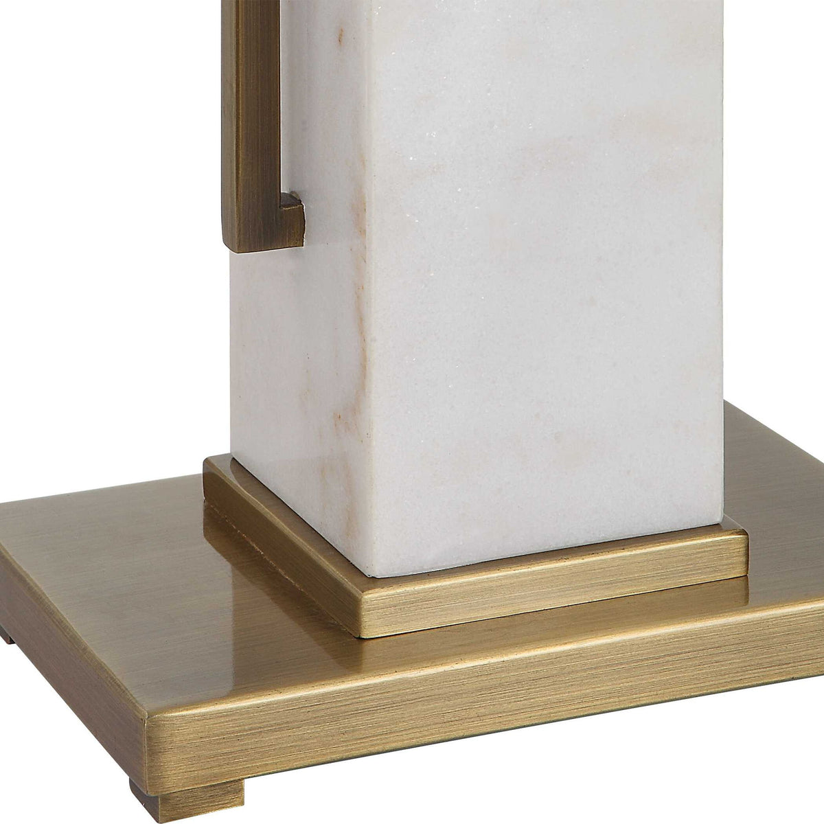 Column - White Marble Table Lamp