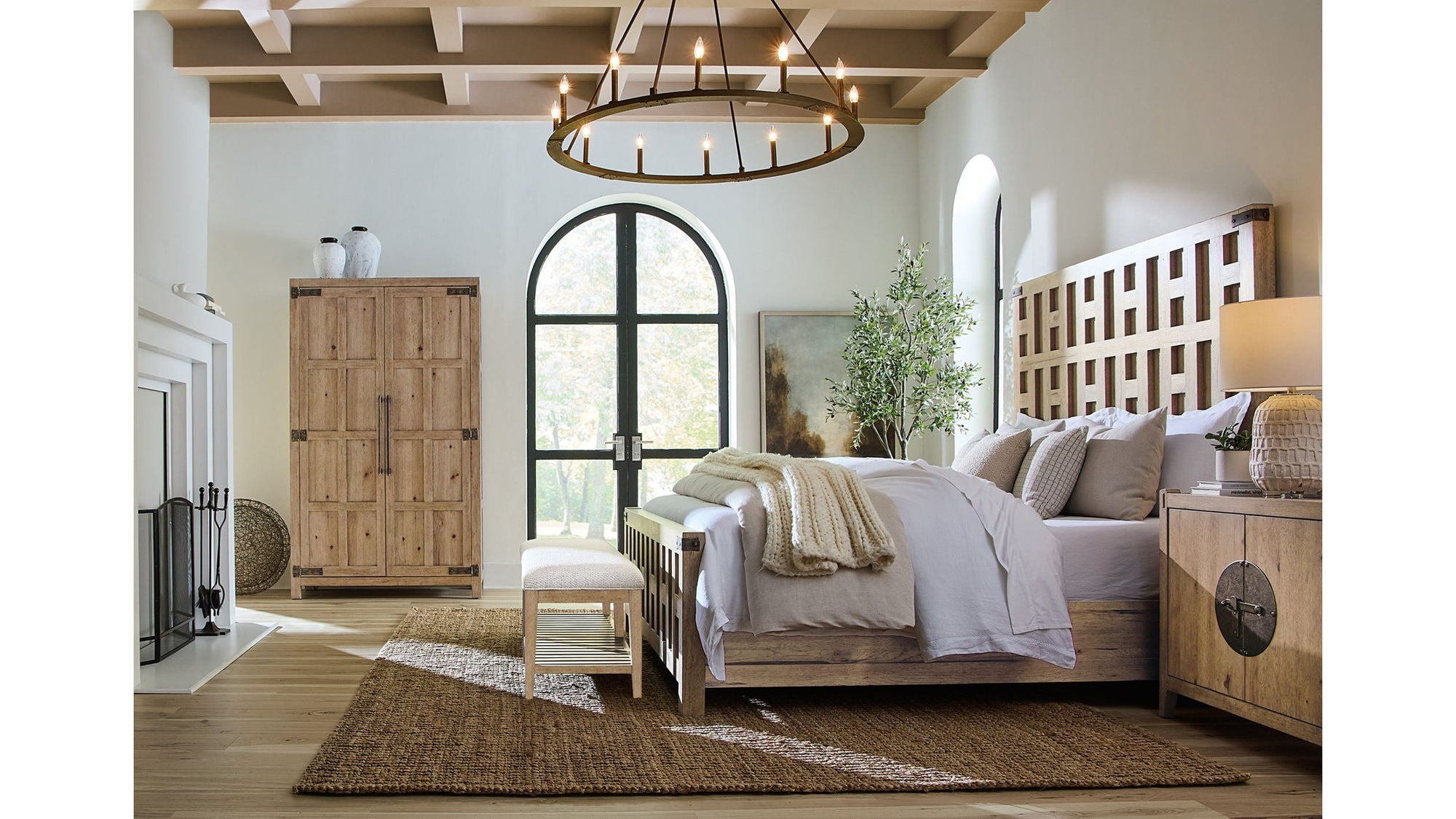Vineyard Row - Bed Bench - Beige