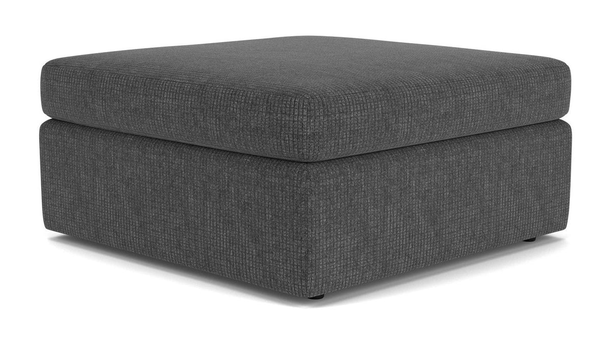 Sky - Fabric Stationary Square Cocktail Ottoman