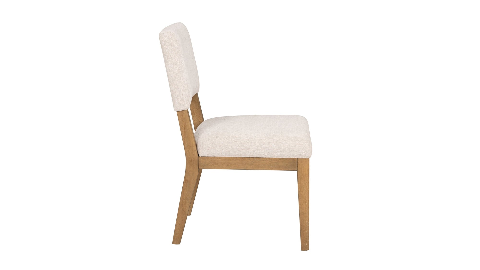 Millwork - Dining Chair Set of 2 - White / Light Brown