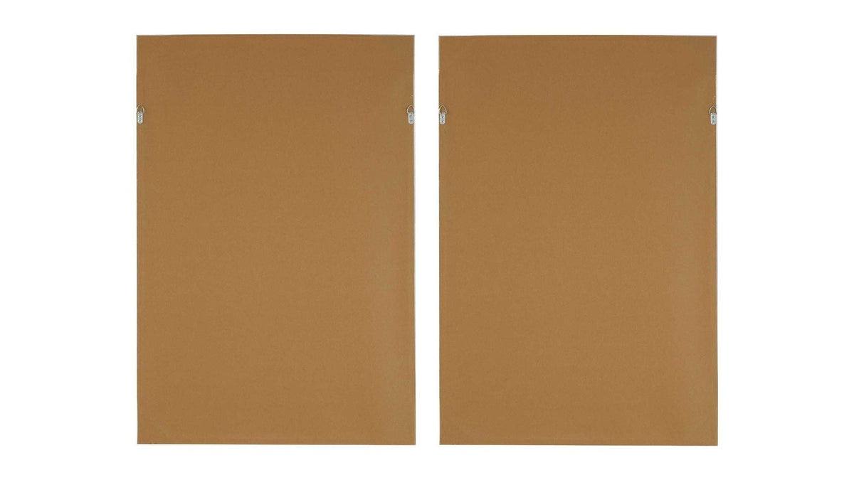 Velocity - Framed Abstract Prints Set of 2 - Brown / Green / Red / White