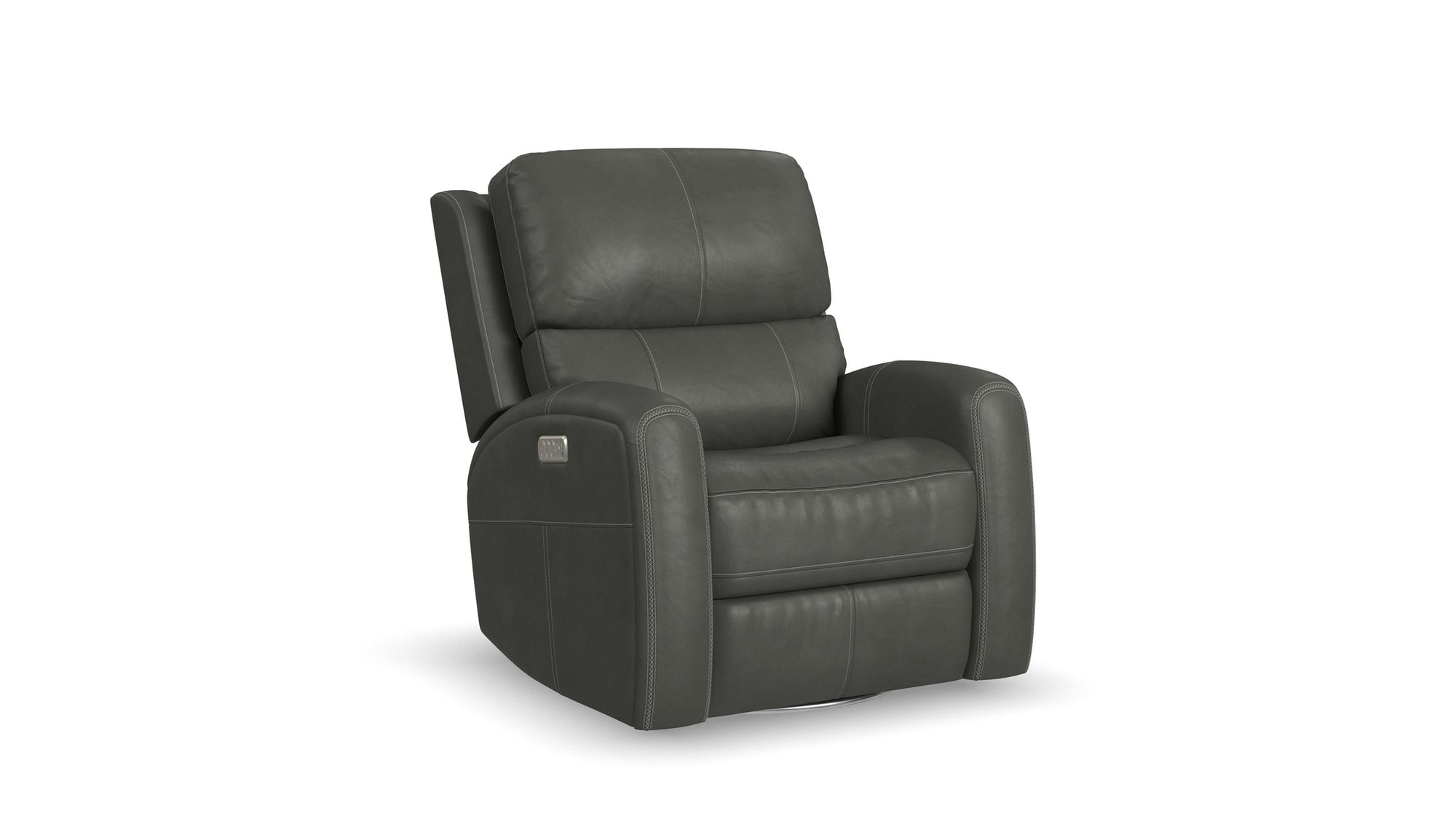 Linden - Power Swivel Gliding Recliner With Power Headrest, Lumbar, Heat & Massage