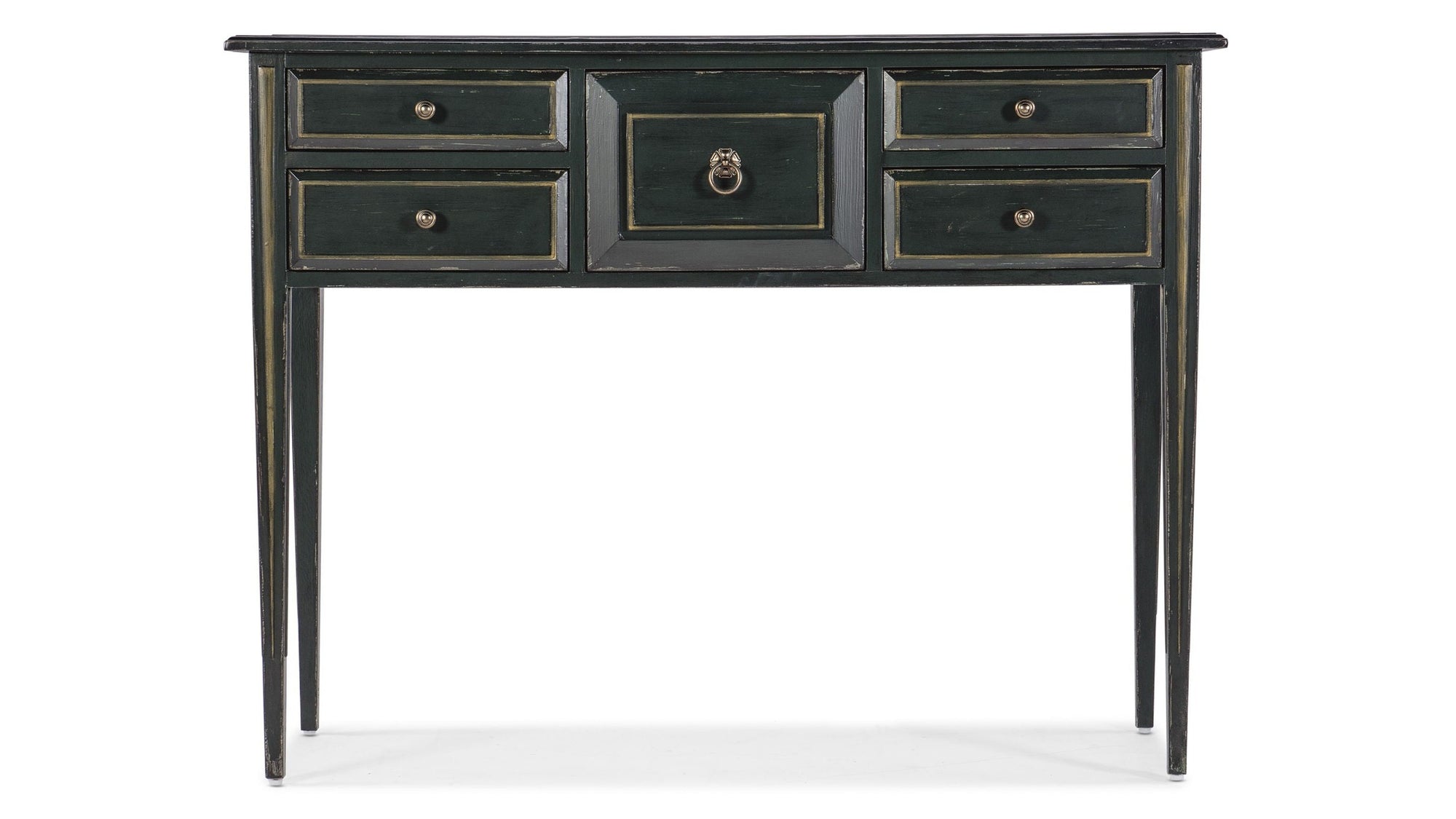 Charleston - Five-Drawer Console Table - Dark Green