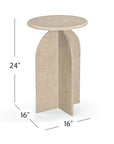 Abbey - Accent Table - Feather Marble