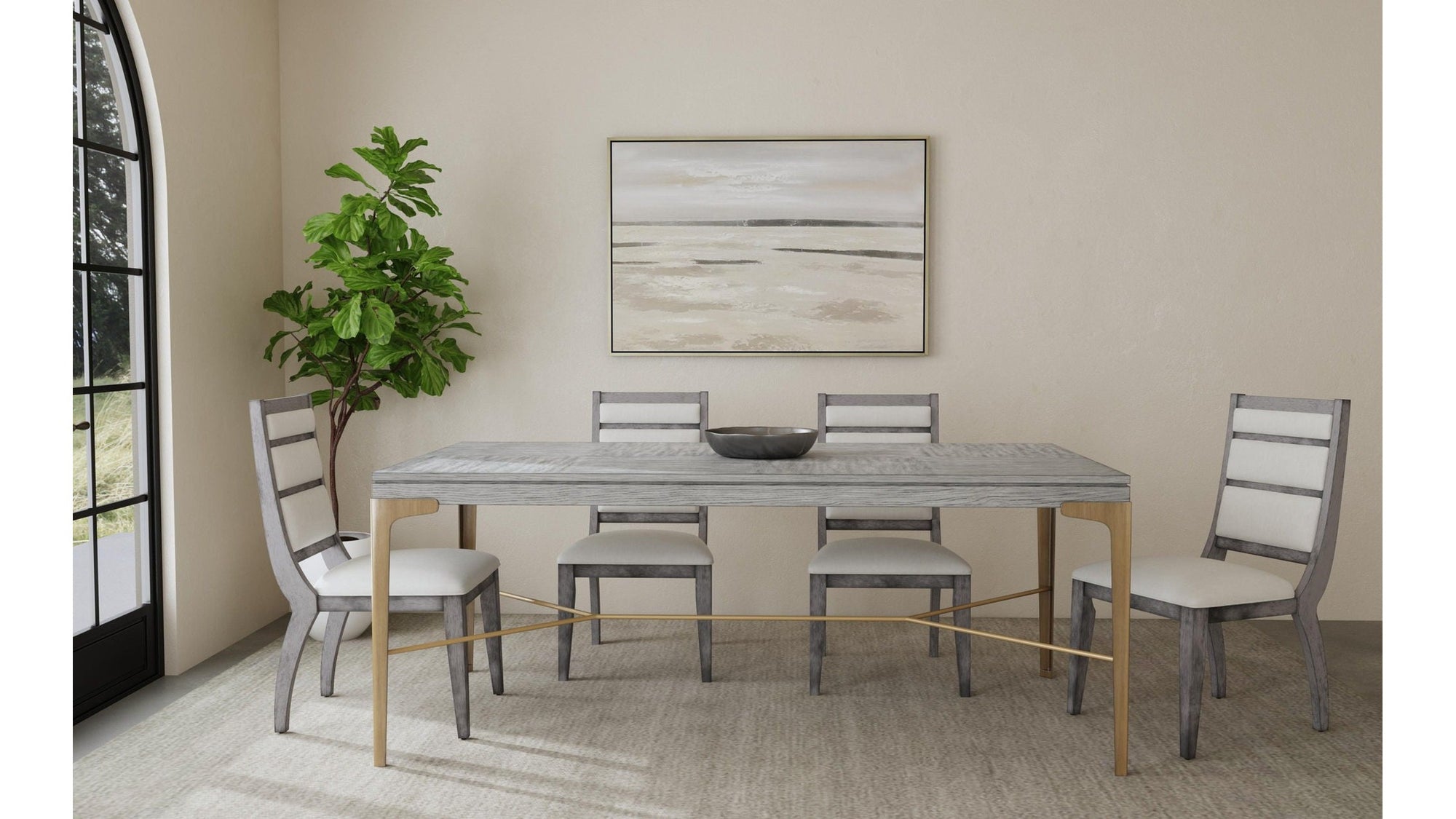 Silver Landscape Canvas Art - Gray