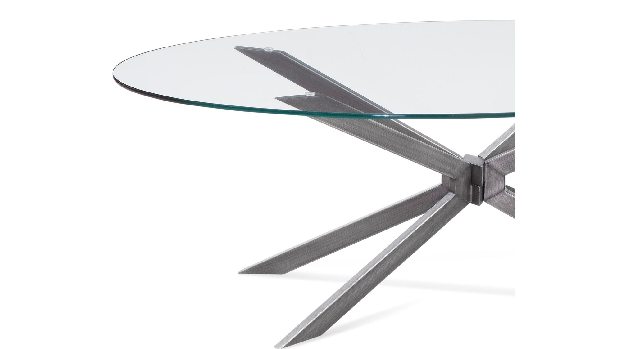 Deen - Oval Cocktail Table - Gray