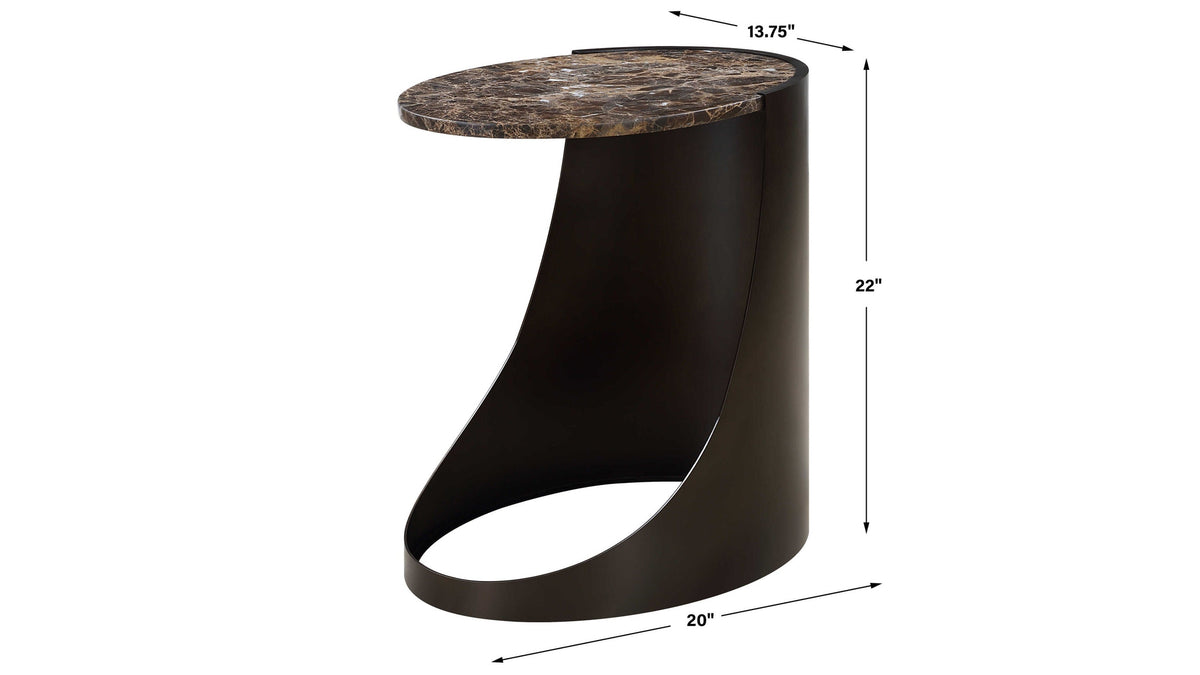 Welling - Modern Metal Side Table - Black