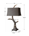 Stag Horn - Dark Shade Table Lamp - Dark Brown