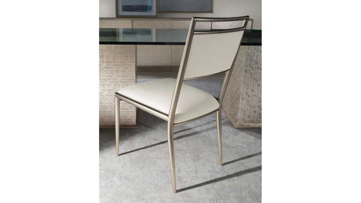 Geometry - Metal Side Chair - Radiance / Beige