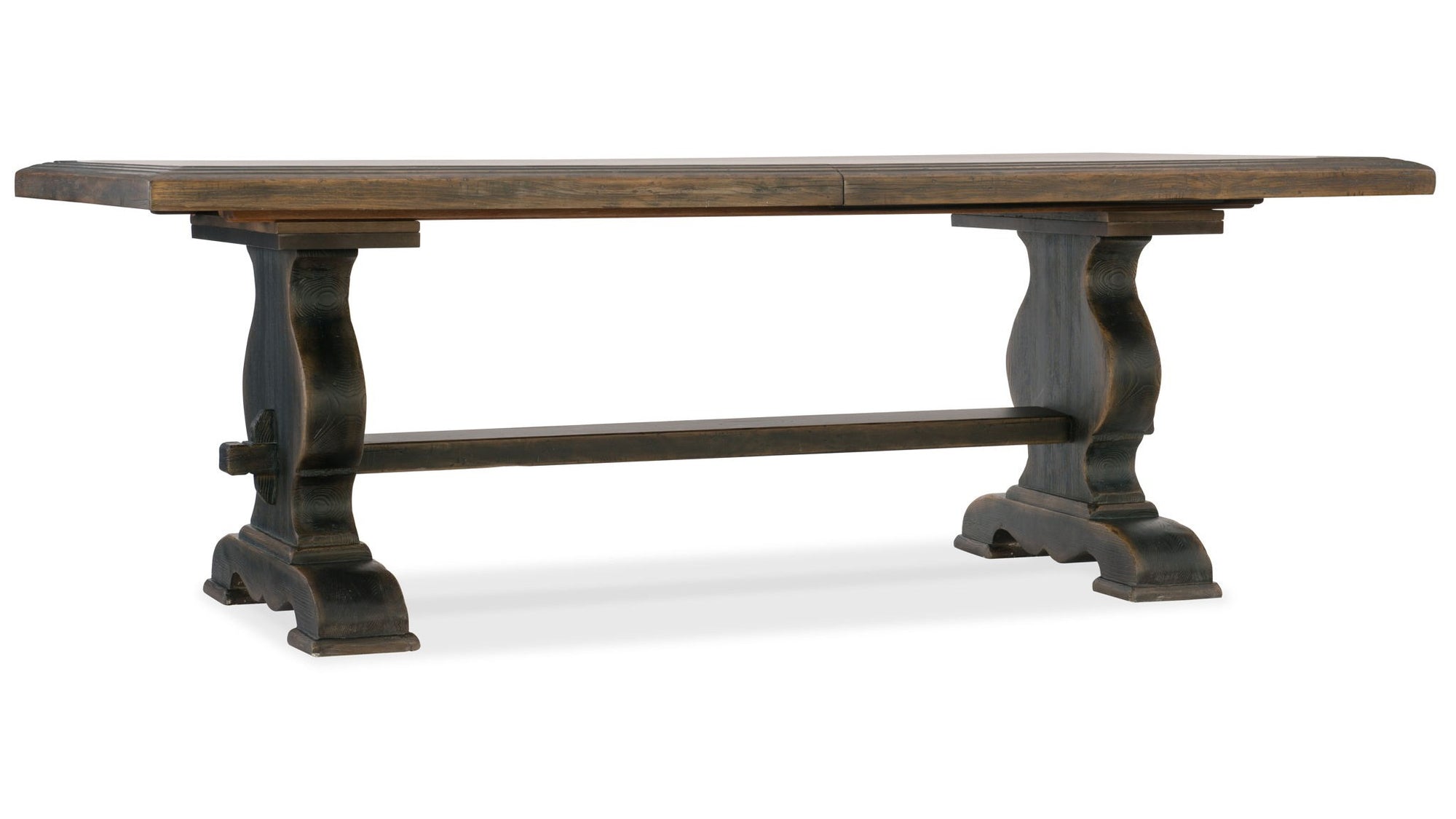 Hill Country - Bandera 86" Table With 2-18" Leaves - Dark Brown
